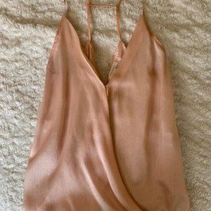 Peach Shiny Top